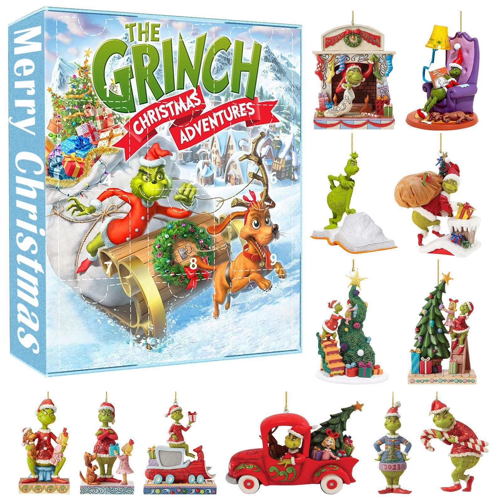 Grinch Advent Calendar 2025 – 24-Day Christmas Countdown with Collectible Figures.