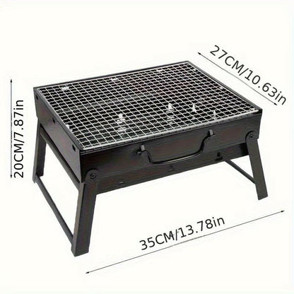 Portable BBQ - Stainless Steel Charcoal Grill.