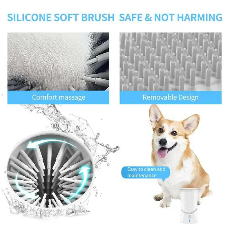 Revolutionary Automatic Dog Paw Cleaner – Portable Silicone Foot Washer for Small & Medium Dogs.
