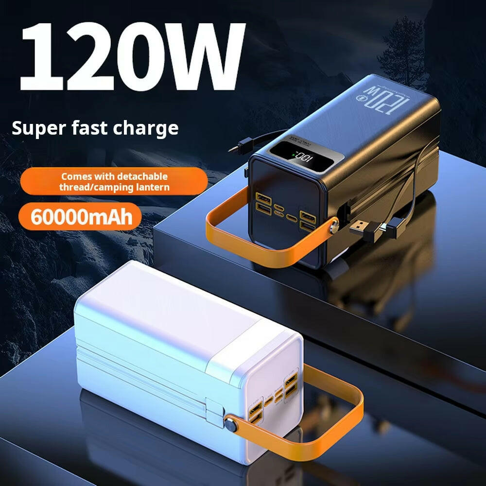 120W Portable Power Bank – High-Capacity Charging for Home & Camping!.