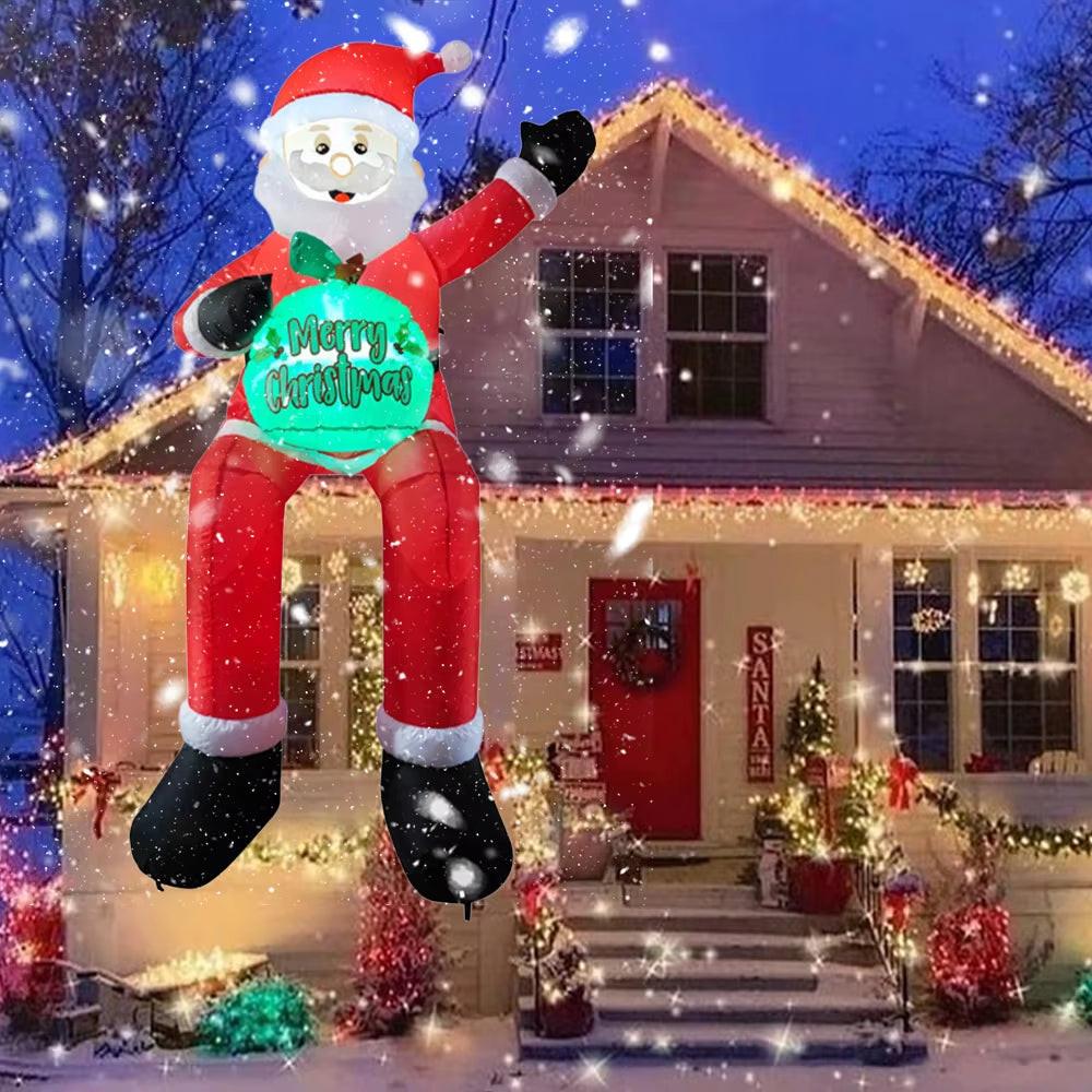 2025 Christmas Inflatables 8FT 215-270Cm Glowing Santa Claus with LED Outdoor Home Cafe Decoration Party Garden Xmas Decor.