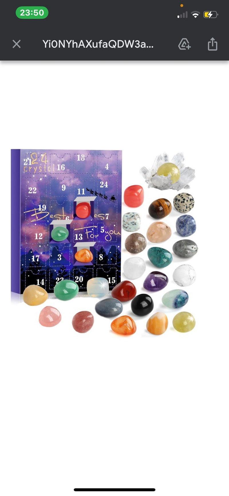 2025 Crystal Advent Calendar – 24-Day Gemstone & Fossil Countdown.