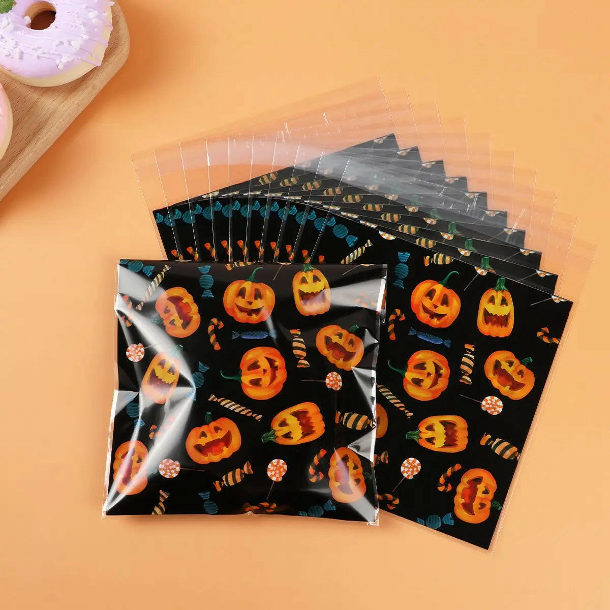 50-Pack Halloween Candy Bags – Pumpkin & Ghost Party Favor Bags for Trick-or-Treat & Home Decor (2025 Edition)