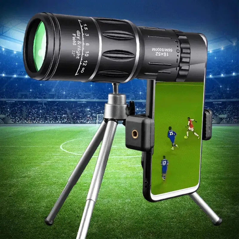 High-Power 16X52 Monocular Telescope with Dual Focus and Night Vision - Perfect for Long-Range Viewing!