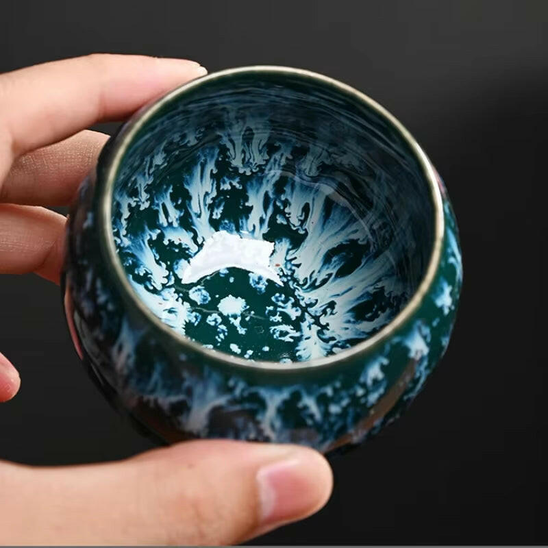 Luxury Handcrafted Dehua Porcelain Herbal Tea Cup Set - Five Elements Design for Elegant Tea Drinking & Gifting!.