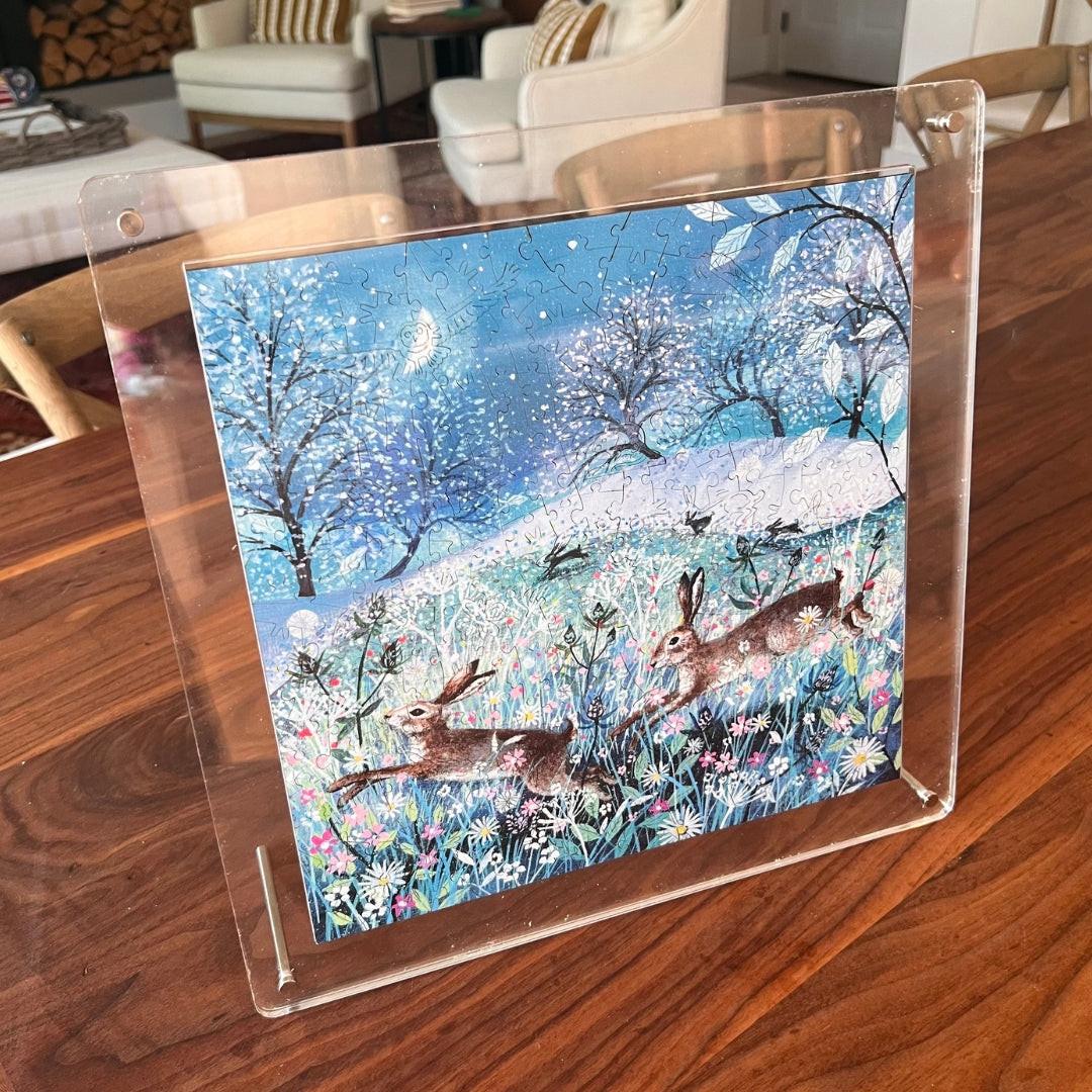 Double‑Sided Acrylic Puzzle Frame – 280 × 280mm.