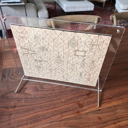 Double‑Sided Acrylic Puzzle Frame – 340 × 272mm.
