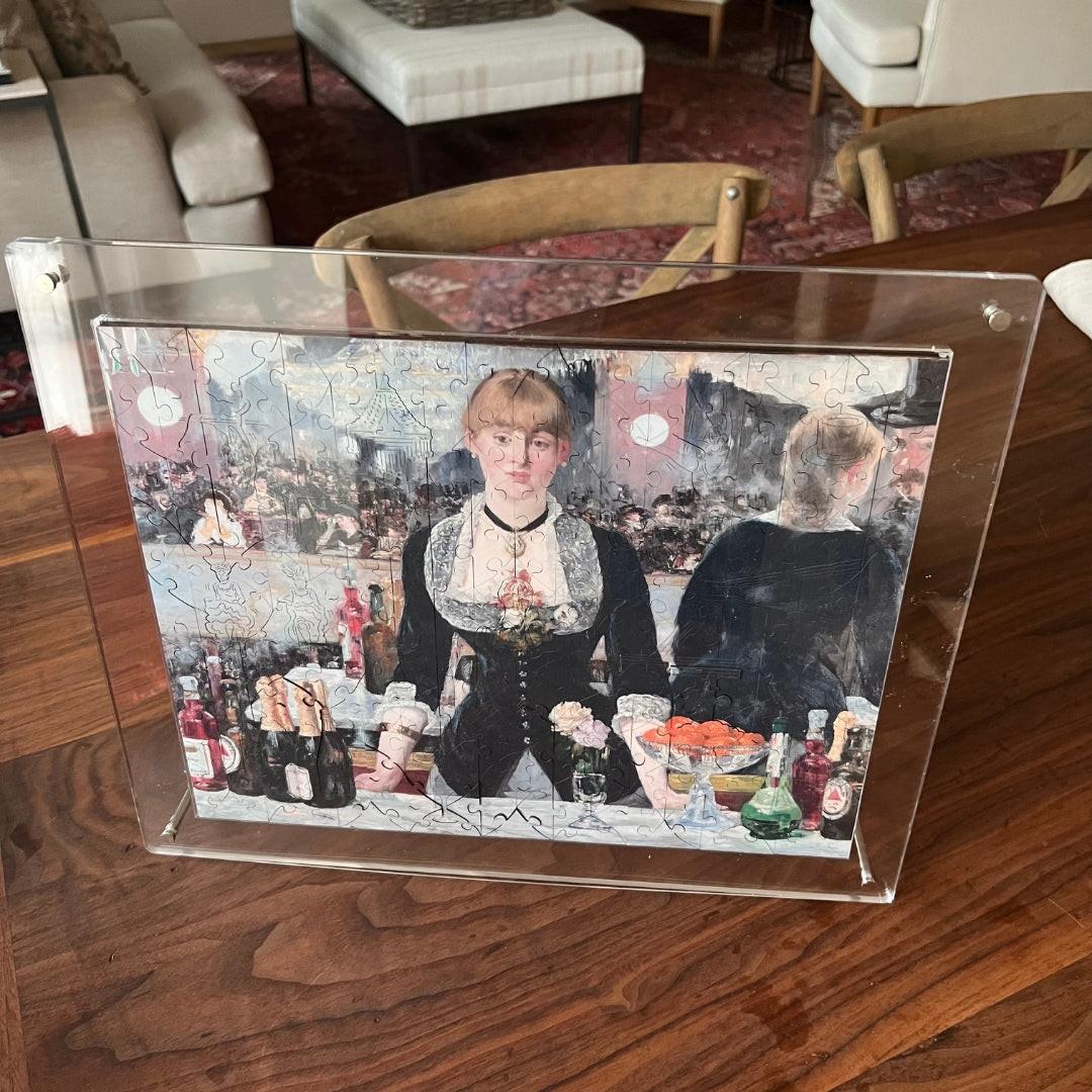 Double‑Sided Acrylic Puzzle Frame – 340 × 272mm.