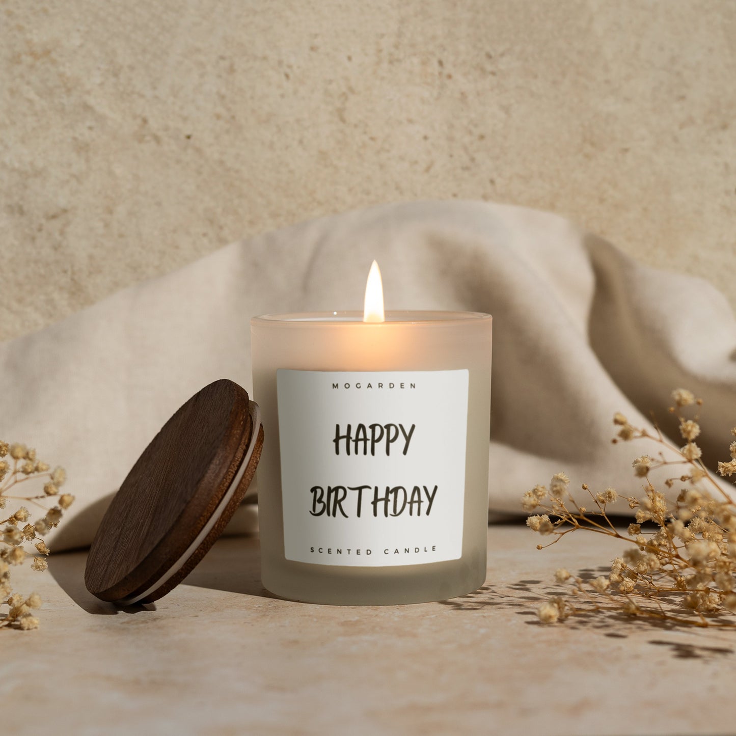 Luxury Birthday Scented Candle, Vanilla Soy Candle 220gr