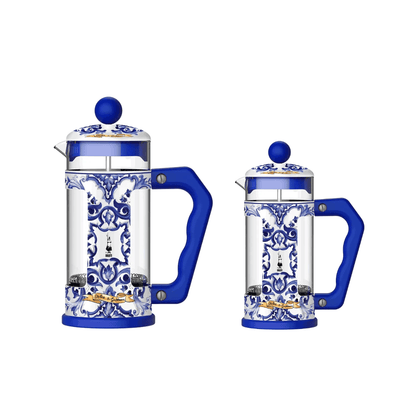 Bialetti espresso maker paired with Dolce&Gabbana designer style showcasing luxury and elegance