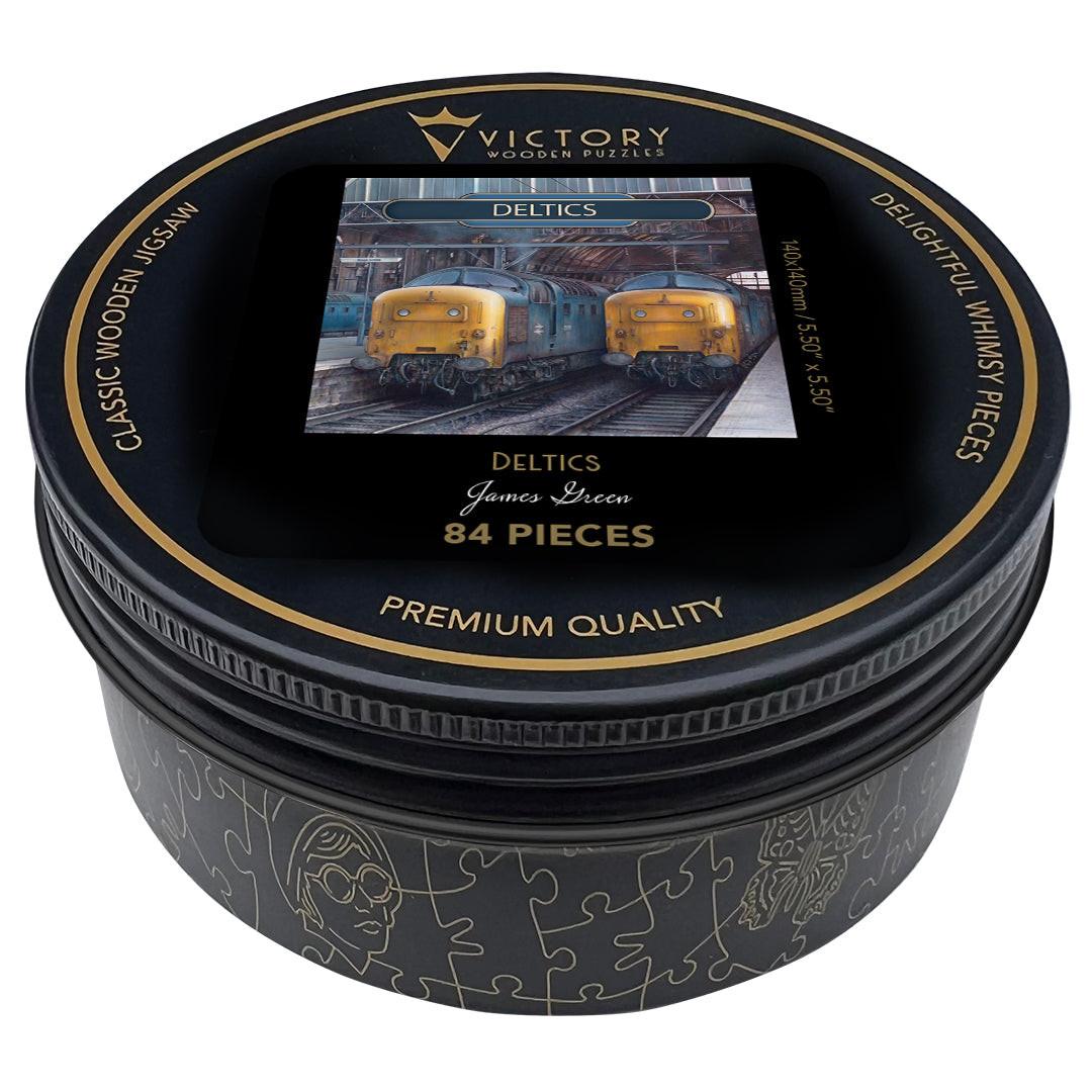 Deltics – Travel Mini Wooden Jigsaw Puzzle, 84 Pieces.