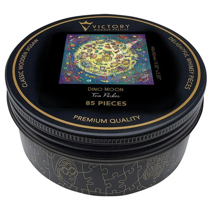 Dino Moon – Travel Mini Wooden Jigsaw Puzzle, 85 Pieces.