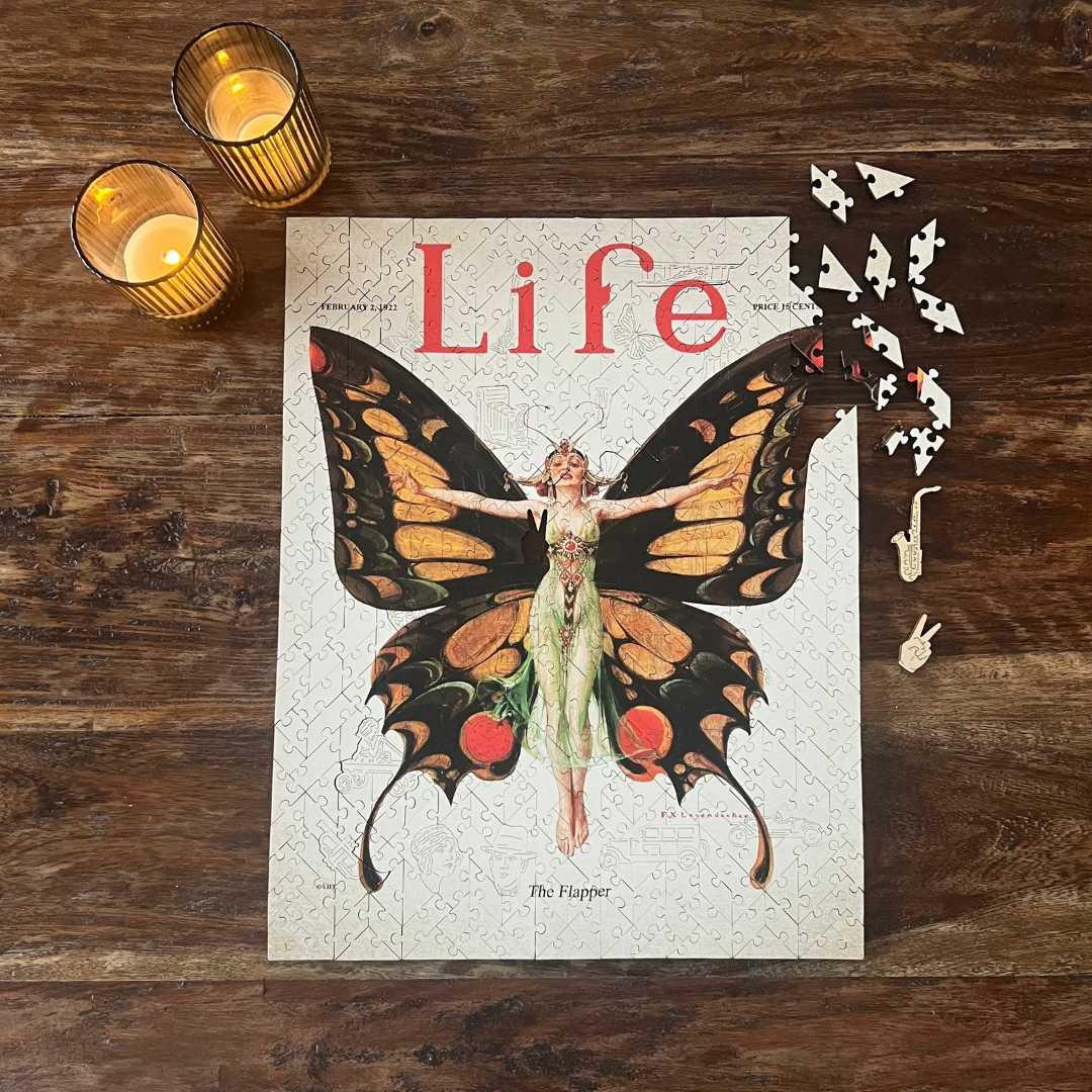 The Flapper – Life, 1922 (Large) Wooden Puzzle – 422 Pieces.