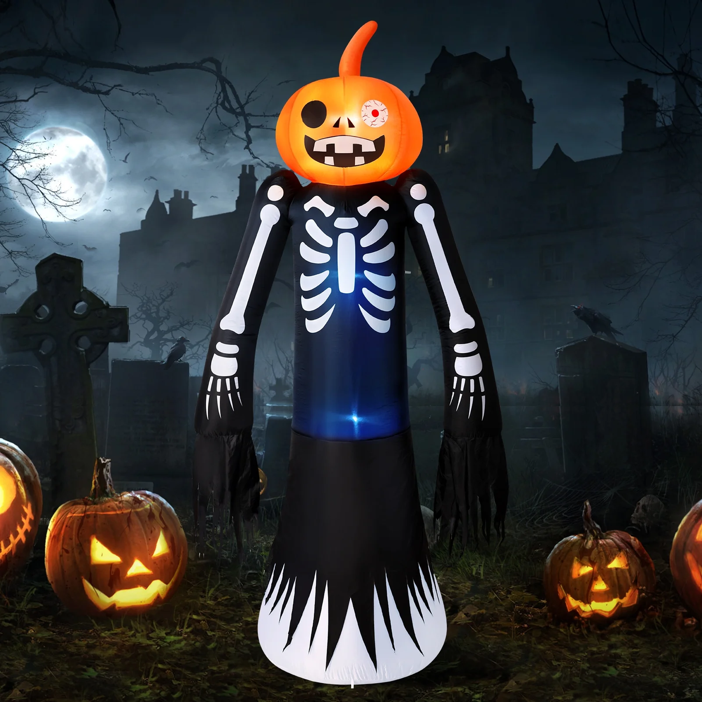 Giant 9FT Halloween Inflatable Decorations for Spooktacular Outdoor Yard Fun!