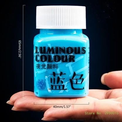 Glow-in-the-Dark Acrylic Paint – UV & Black Light Reactive Fluorescent Pigment for Halloween & Craft Projects (8 Colors)