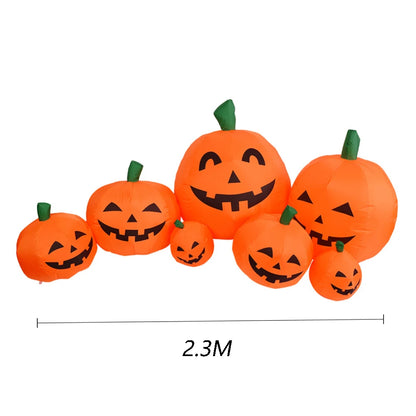  Outdoor Halloween Toys Decoration LED Lighted Inflatable Pumpkin Ghost Skeleton Skull Spider Halloween Party Proops