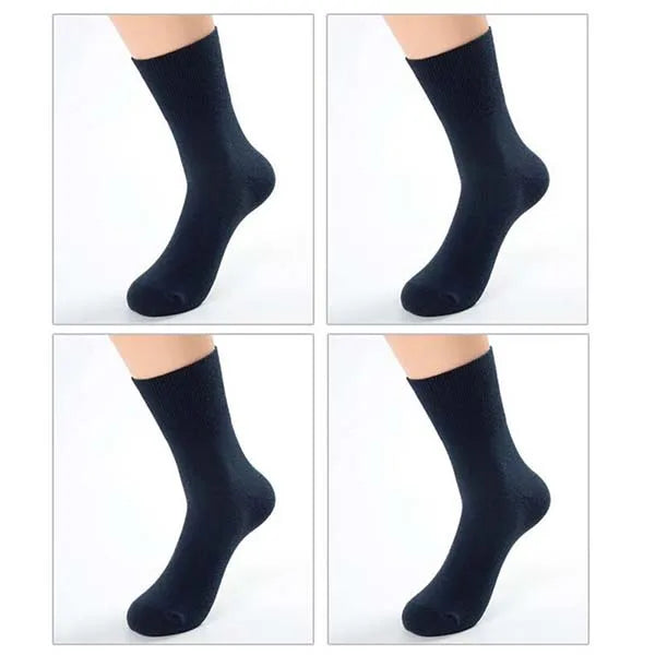 4 Pairs ​​​​​​​🧦 Soft, Non-Binding Comfort – Diabetic Bamboo Cotton Socks!