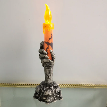 Halloween Skeleton & Ghost LED Candle Set – Spooky Pumpkin Party Decor for Home & Garden