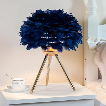 Feather Bedroom Table Lamp.