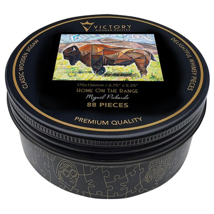 Home On The Range – Travel Mini Wooden Jigsaw Puzzle, 88 Pieces.