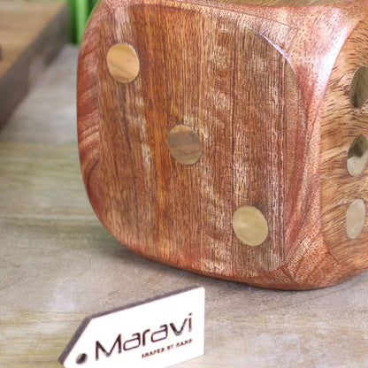 Aravali Large Wooden Dice 10cm