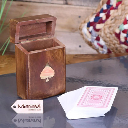 Harra Sheesham Wood Playing Card Box