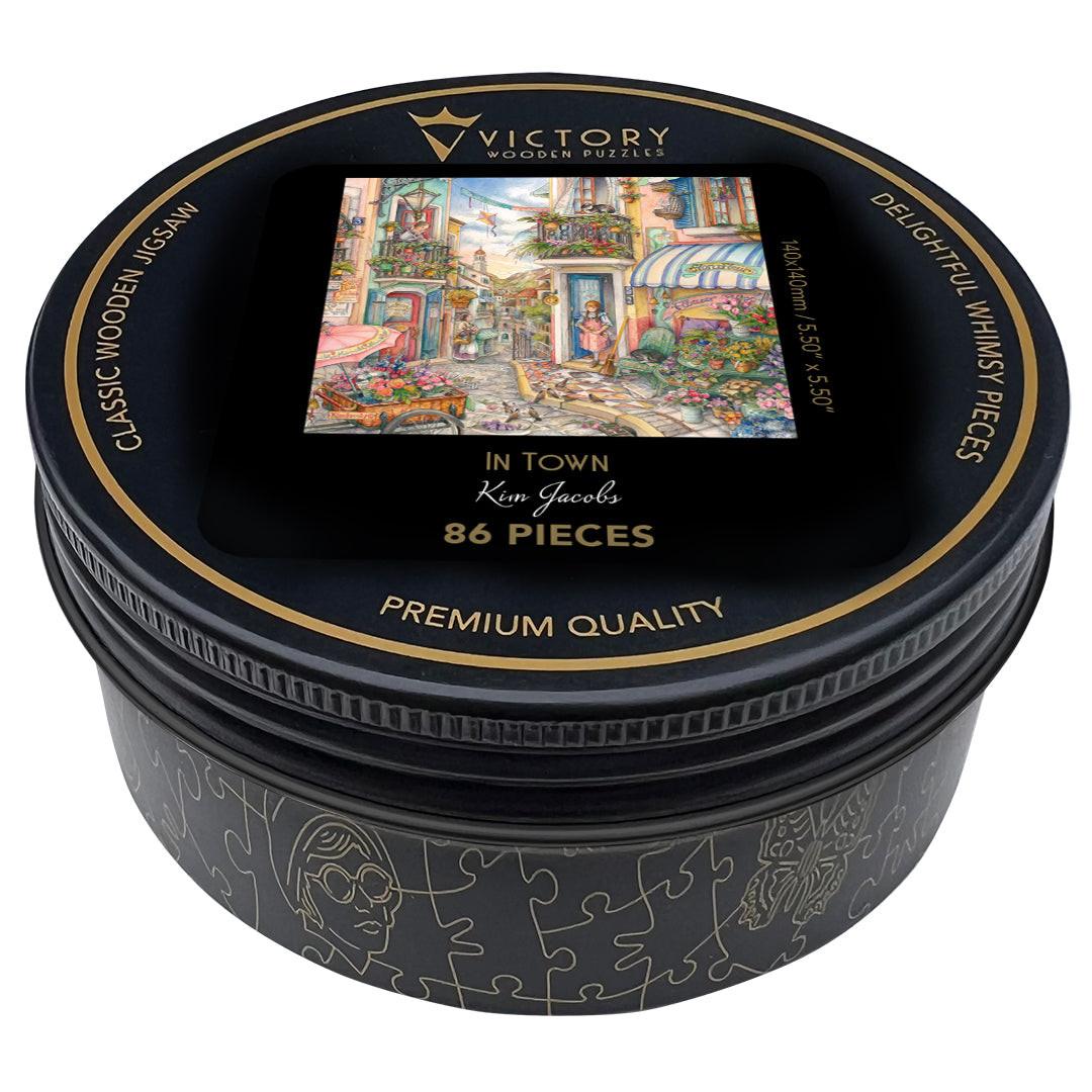 In Town – Travel Mini Wooden Jigsaw Puzzle.