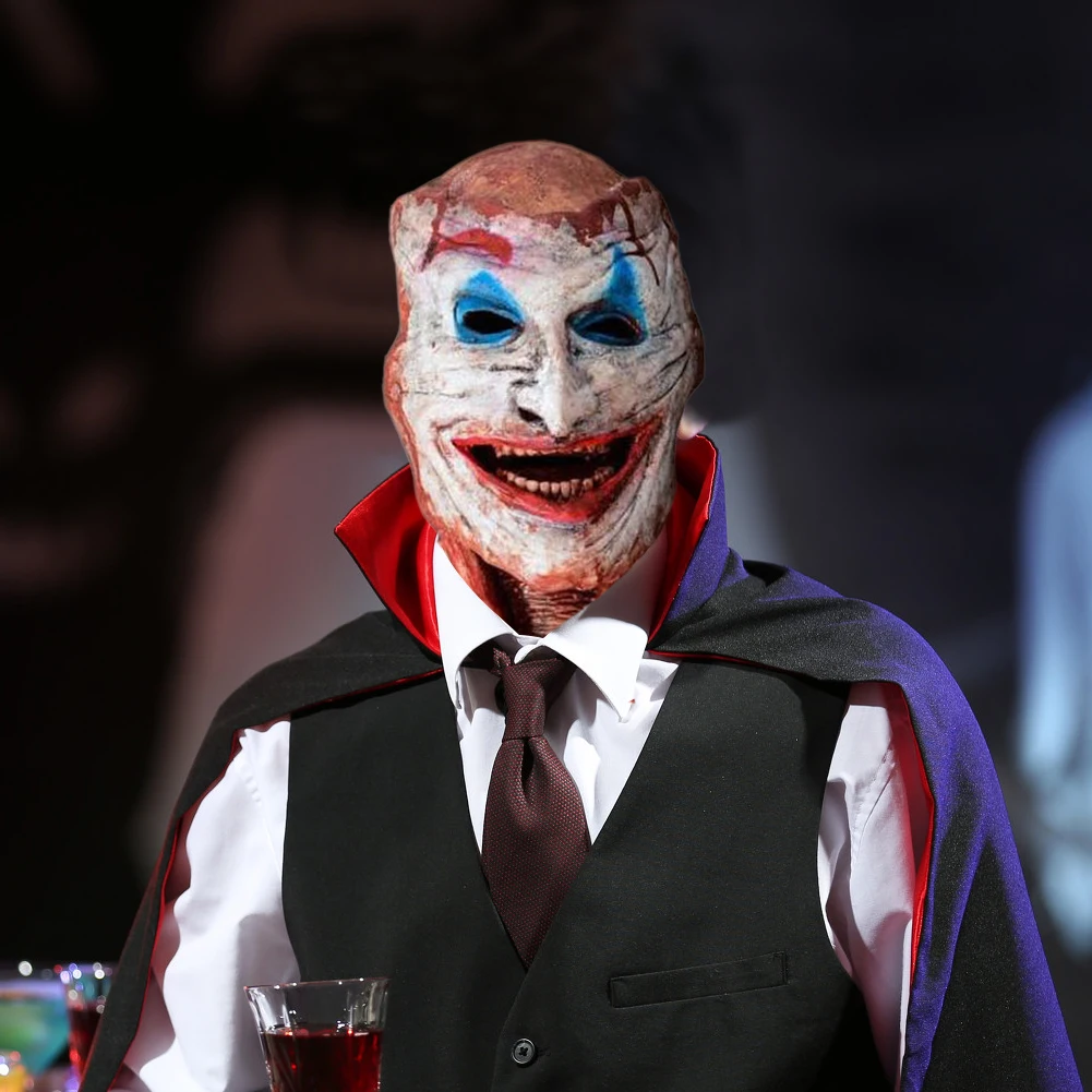Joker Double Peelable Halloween Mask – Magnetic Full Head Latex Horror Prop for Cosplay & Party