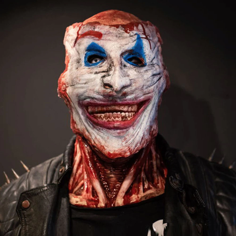 Joker Double Peelable Halloween Mask – Magnetic Full Head Latex Horror Prop for Cosplay & Party