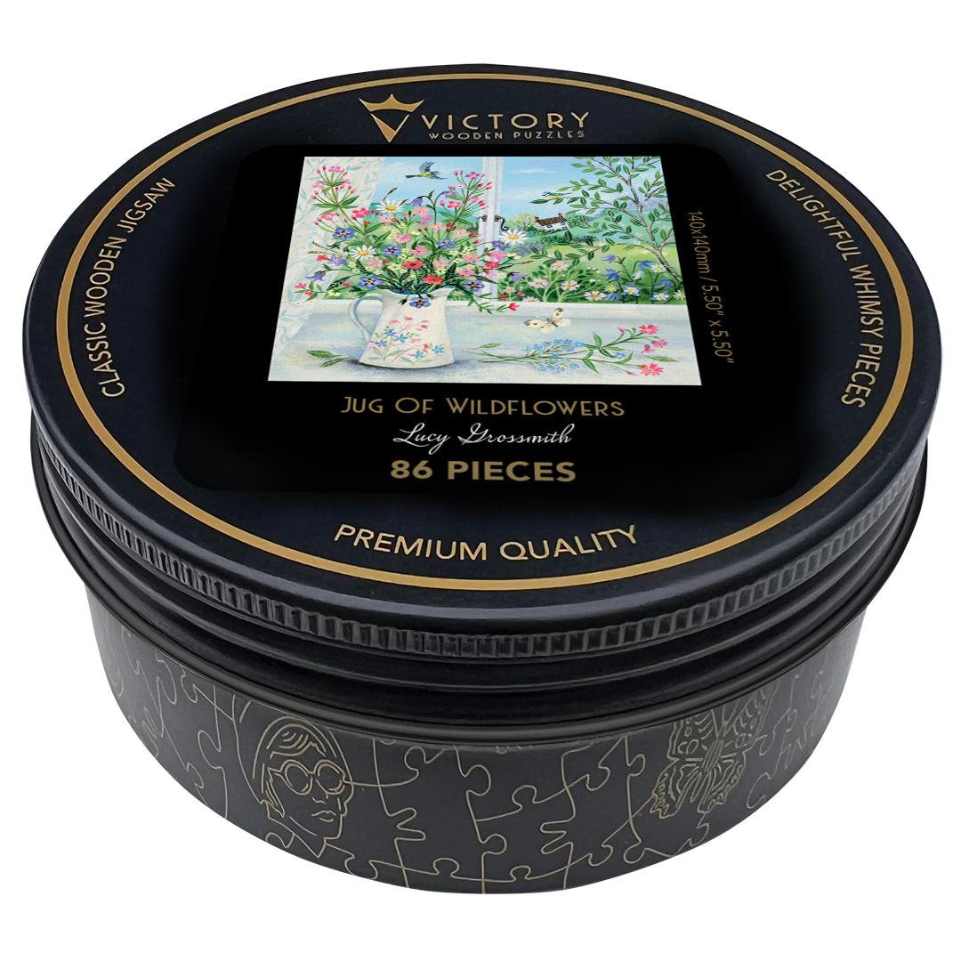 Jug of Wildflowers – Travel Mini Wooden Jigsaw Puzzle.