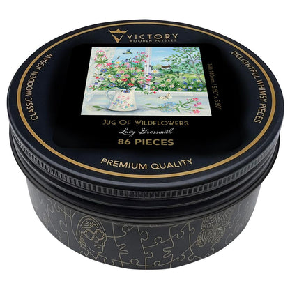 Jug of Wildflowers – Travel Mini Wooden Jigsaw Puzzle.