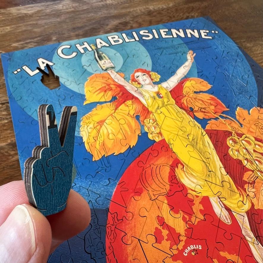 Vintage Poster – La Chablisienne Wooden Jigsaw Puzzle.