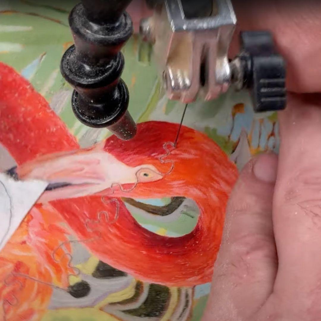 Lost Flamingo – Artisan™ Wooden Puzzle by Fiona Smith & Mark Cappitella (477 Pieces).