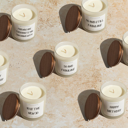 Luxury Birthday Scented Candle, Vanilla Soy Candle 220gr