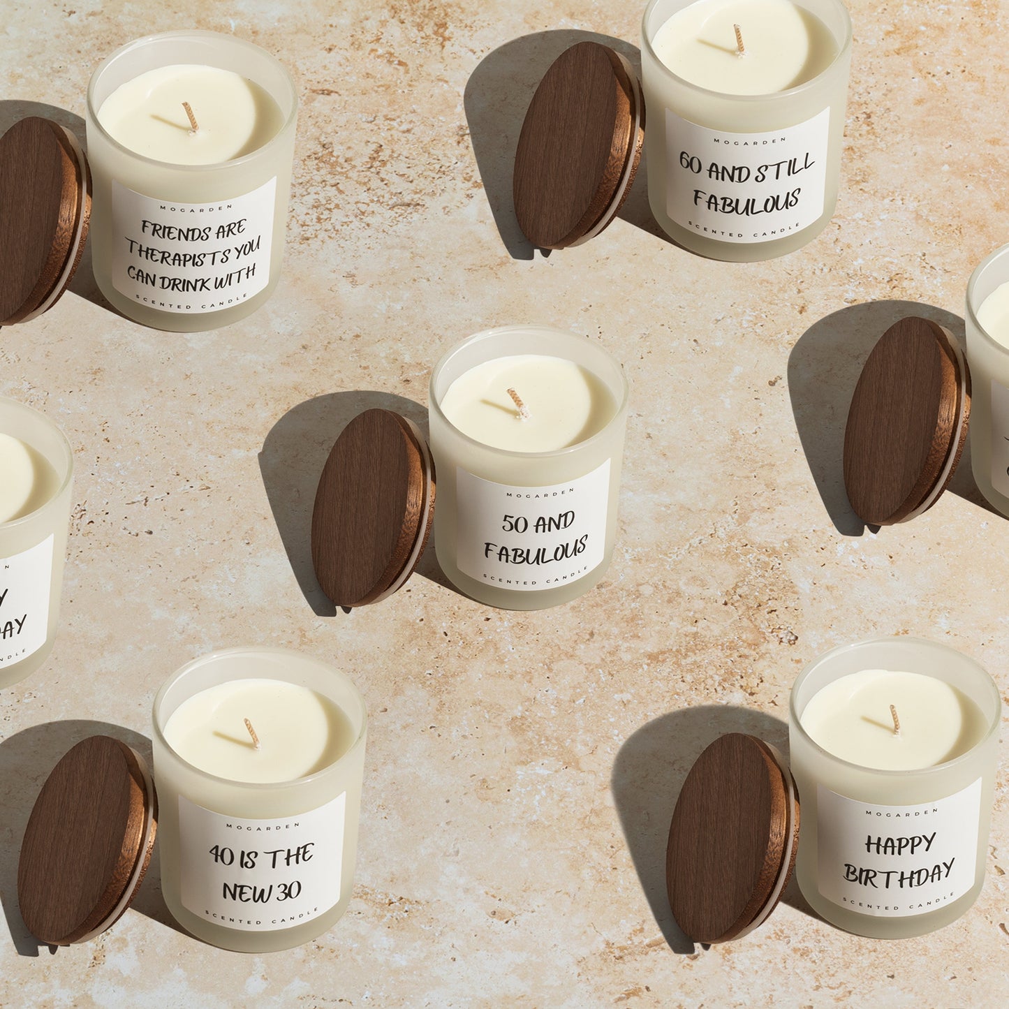 50th Birthday Gifts for Women Men, 50th Birthday Gifts for Her, Luxury Vanilla Candle 220g