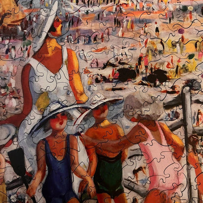 La Grande Plage à Biarritz – Artisan™ Wooden Jigsaw Puzzle, 511 Pieces (7mm Edition).