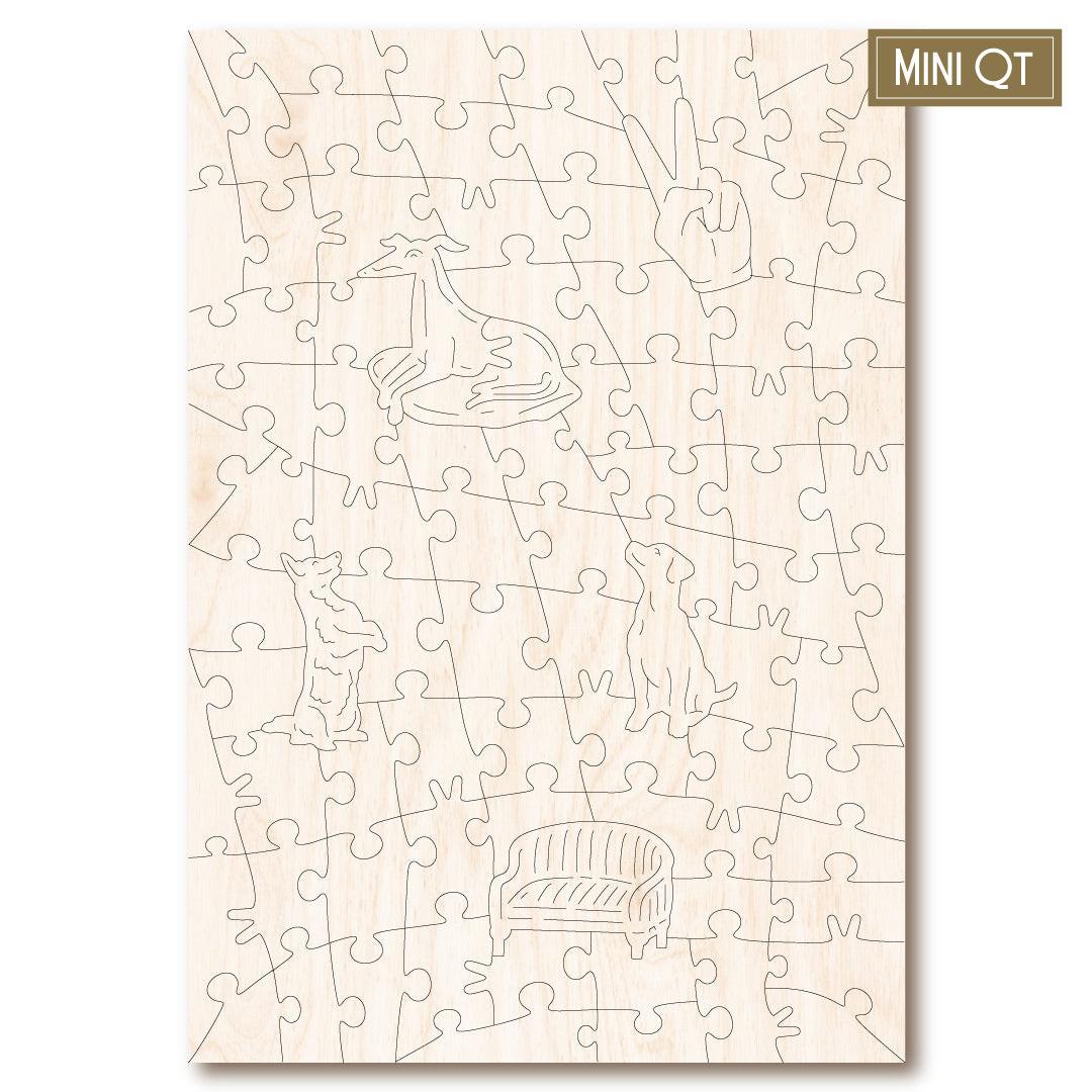 From The Dog’s Point of View – Travel Mini Wooden Jigsaw Puzzle, 86 Pieces.