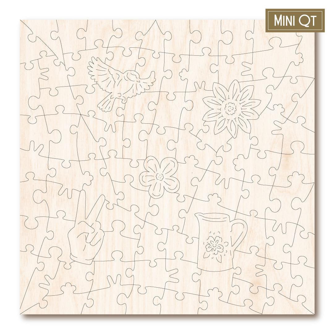 Jug of Wildflowers – Travel Mini Wooden Jigsaw Puzzle.
