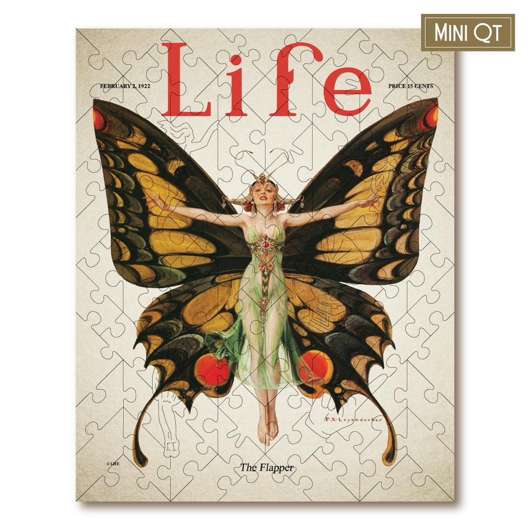The Flapper – Life, 1922 – Travel Mini Wooden Jigsaw Puzzle, 90 Pieces.