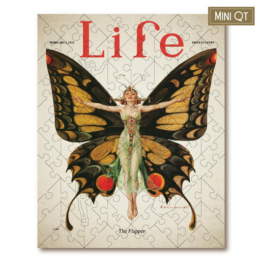 The Flapper – Life, 1922 – Travel Mini Wooden Jigsaw Puzzle, 90 Pieces.