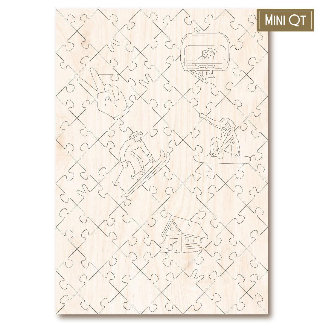 Vintage Poster – Chamonix Travel Mini Wooden Jigsaw Puzzle.