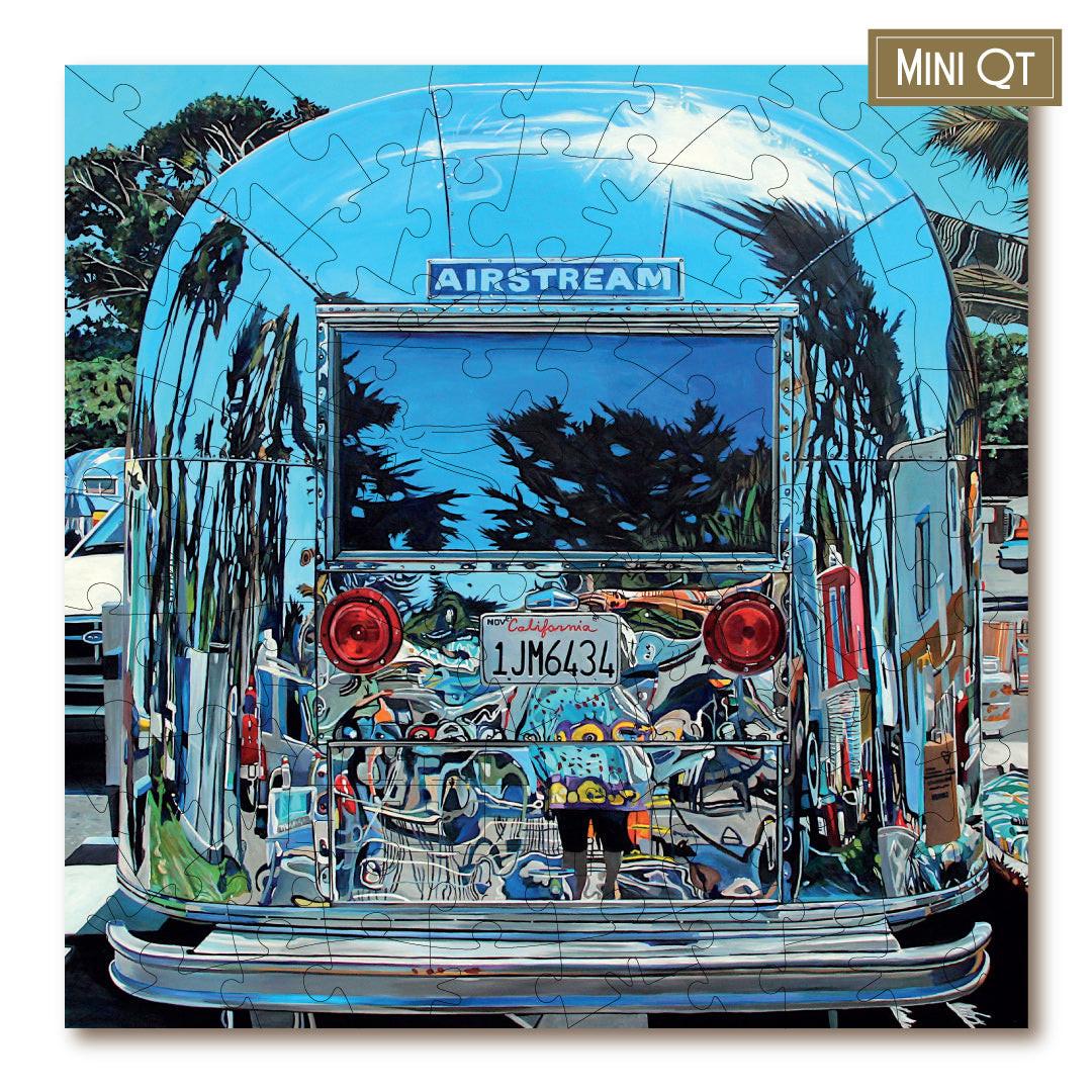 Angie Airstream – Travel Mini Wooden Jigsaw Puzzle, 82 Pieces.