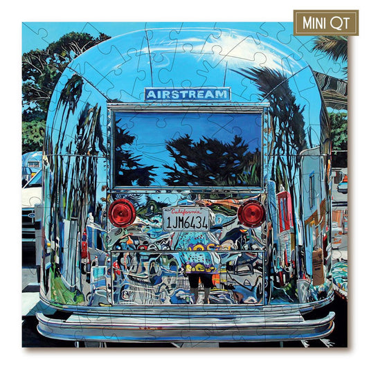 Angie Airstream – Travel Mini Wooden Jigsaw Puzzle, 82 Pieces.