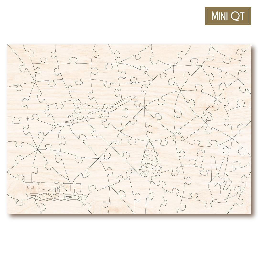 Typhoons Over The Rhine – Travel Mini Wooden Jigsaw Puzzle, 76 Pieces.