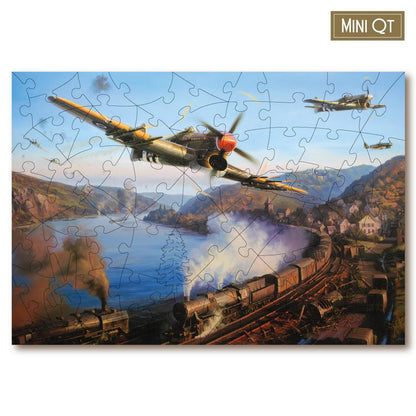Typhoons Over The Rhine – Travel Mini Wooden Jigsaw Puzzle, 76 Pieces.