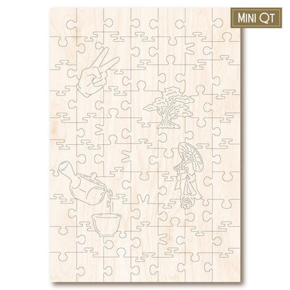 Twilight at Drum Bridge – Travel Mini Wooden Jigsaw Puzzle.