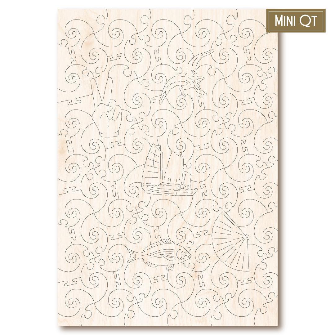 Naruto Whirlpool – Travel Mini Wooden Jigsaw Puzzle, 84 Pieces.