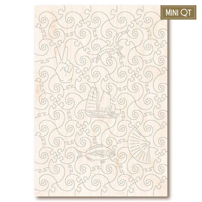 Naruto Whirlpool – Travel Mini Wooden Jigsaw Puzzle, 84 Pieces.