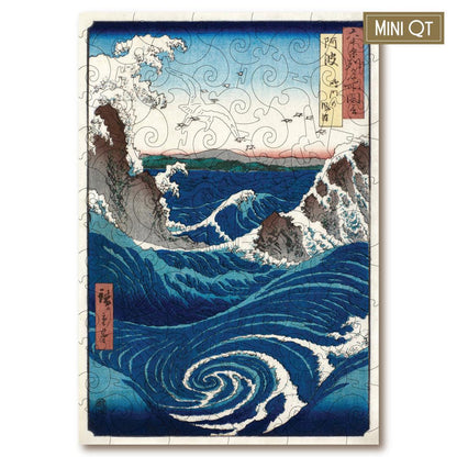 Naruto Whirlpool – Travel Mini Wooden Jigsaw Puzzle, 84 Pieces.