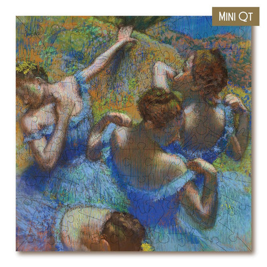 Dancers in Blue – Travel Mini Wooden Jigsaw Puzzle, 79 Pieces.
